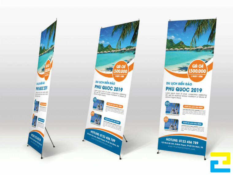 Standy quảng cáo chuyến du lịch giúp cho người xem nắm bắt được những thông tin về chuyến du lịch