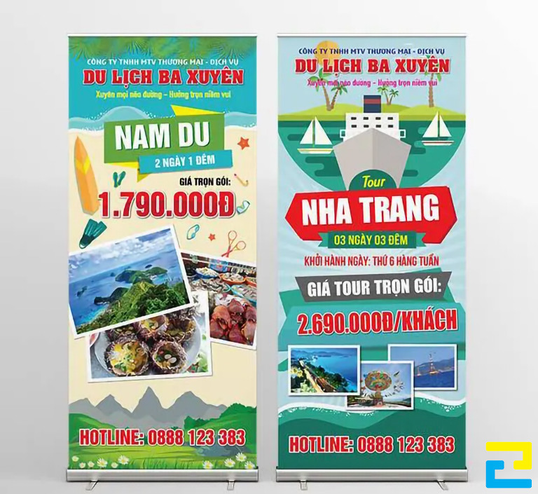 Đối với những thông tin như: Thông điệp quảng cáo chuyến du lịch, địa điểm du lịch,... kích thước chữ từ 28px đến 40px sẽ thích hợp