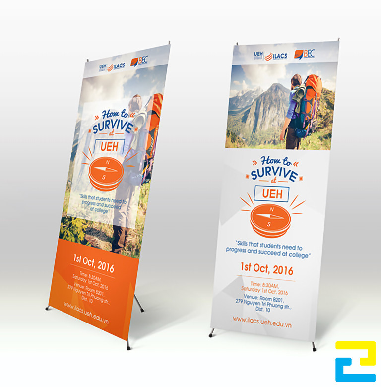 Quý khách có thể lựa chọn những hình ảnh minh họa cho standee trên Internet, hoặc tự tay thiết kế nên hình ảnh theo ý thích