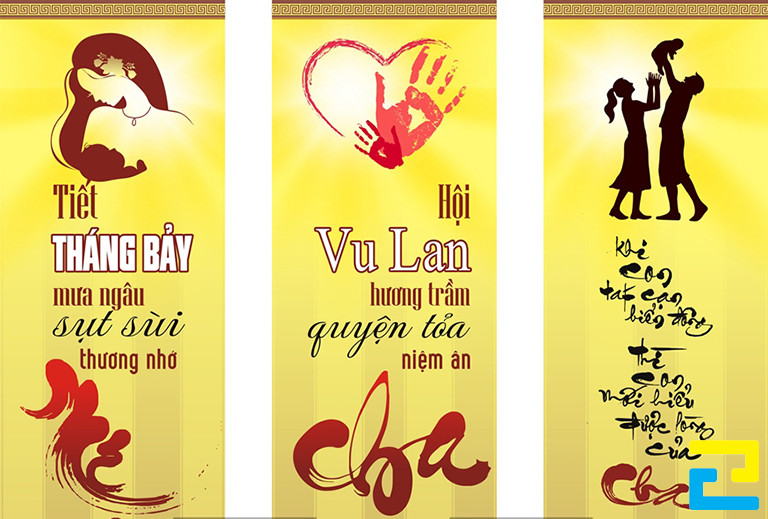 Cả hai công nghệ in UV và công nghệ in kỹ thuật số đều thích hợp để sản xuất băng rôn Vu Lan báo hiếu được treo ở trong nhà