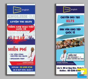Chuyên In Standee Trung Tâm Tiếng Anh Sắc Nét Lấy Nhanh