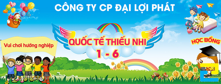 Công Ty In Ấn Quảng Cáo 2H có nhận in background Quốc Tế Thiếu nhi với số lượng ít, dù chỉ 1, 2, hay 3 sản phẩm