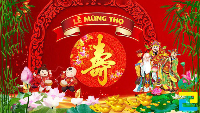 Màu đỏ thường được ưa chuộng để làm tông màu chủ đạo cho sản phẩm băng rôn lễ mừng thọ, vì là màu sắc tượng trưng cho sự trường thọ và may mắn