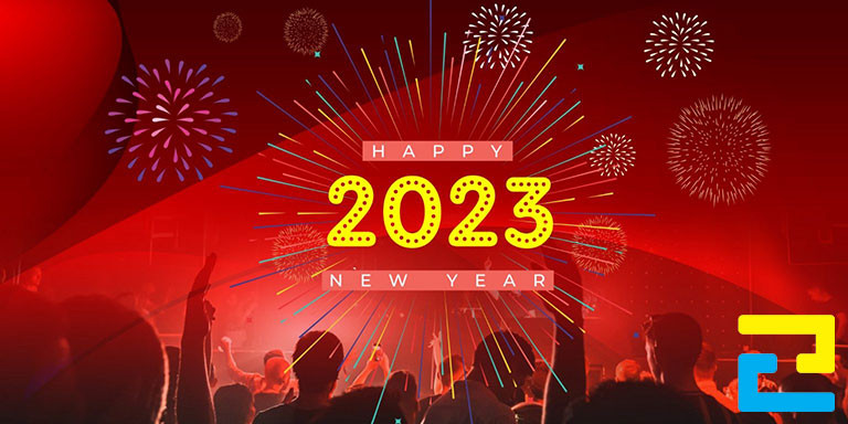 Mẫu 5: Băng rôn được thiết kế tối giản, có hình ảnh pháo hoa được thiết kế với bố cục hợp lý, bandroll có kiểu chữ đơn giản, tông màu đỏ chủ đạo