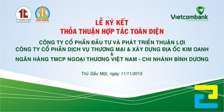 Mẫu 1: Phông nền lễ ký kết thỏa thuận hợp tác toàn diện