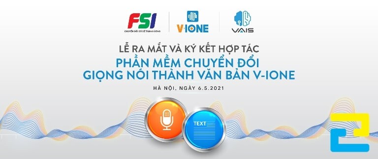 Mẫu 5: Phông nền lễ ký kết hợp tác và ra mắt phần mềm chuyển đổi giọng nói