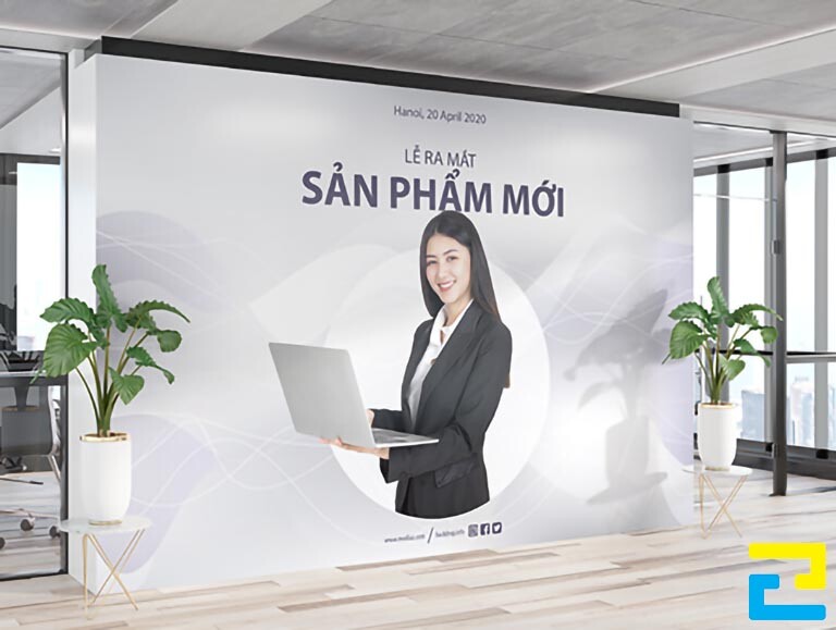 Phông nền có hình ảnh minh họa được thiết kế với kích thước lớn