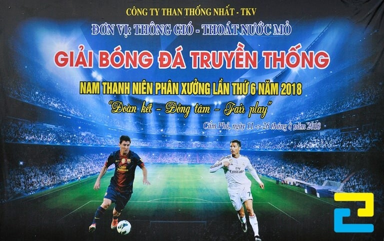 Mẫu 9: Phông nền giải bóng đá nam thanh niên phân xưởng lần thứ 6 năm 2018