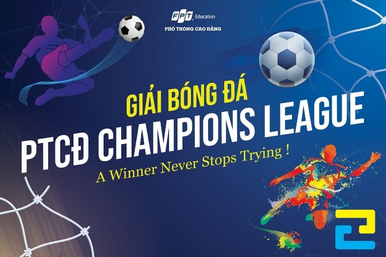 Mẫu 10: Phông nền giải bóng đá PTCĐ Champions League 2022