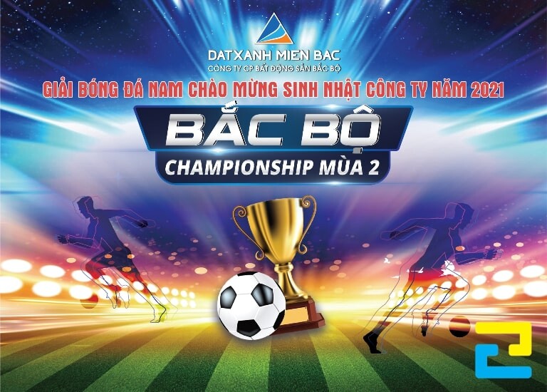 Mẫu 2: Phông nền giải bóng đá Bắc Bộ Championship mùa 2