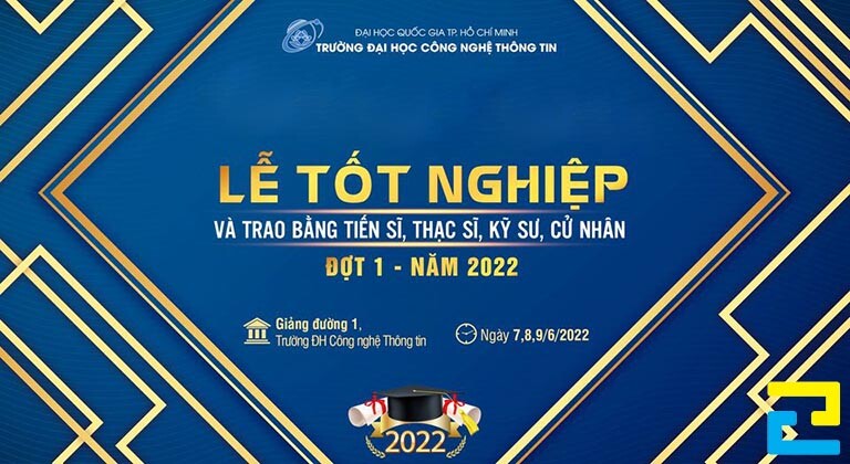 Sản phẩm in background, backdrop lễ tốt nghiệp là phương tiện giúp cung cấp những thông tin như: Ngày tháng, địa điểm tổ chức lễ tốt nghiệp,…