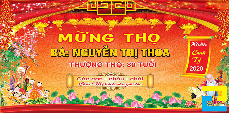 Mẫu mã phông nền mừng thọ rất đa dạng, tùy theo yêu cầu và sở thích của mỗi khách hàng
