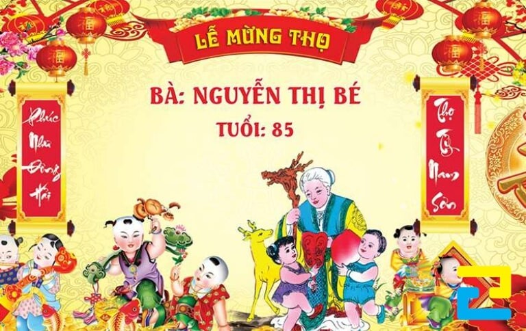 Mẫu phông mừng thọ đẹp