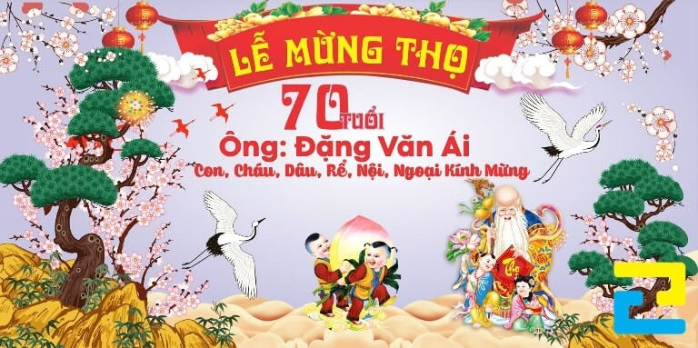 Mẫu phông mừng thọ đẹp