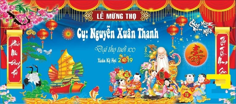 Mẫu phông mừng thọ đẹp