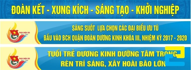 Băng rôn là sản phẩm in ấn không thể thiếu khi tổ chức những sự kiện đoàn thanh niên, đại hội chi bộ, chi đoàn