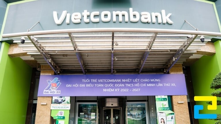 Mẫu 9: Băng rôn chào mừng Đại hội Đại biểu toàn quốc Đoàn TNCS Hồ Chí Minh của Vietcombank