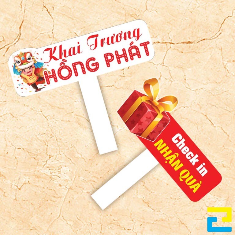 chọn những kiểu chữ đơn giản cho hashtag cầm tay sự kiện khai trương