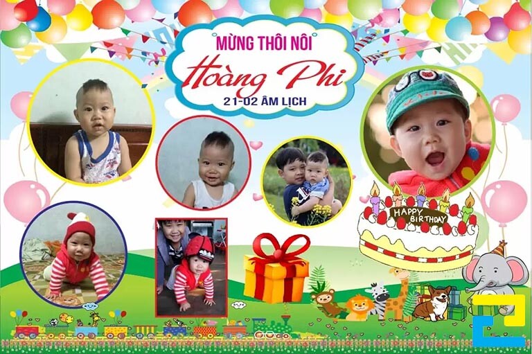 Quý khách nhận sản phẩm in background tiệc thôi nôi bé gái bằng cách đến xưởng của Công Ty In Ấn Quảng Cáo 2H, hoặc yêu cầu vận chuyển tận nơi