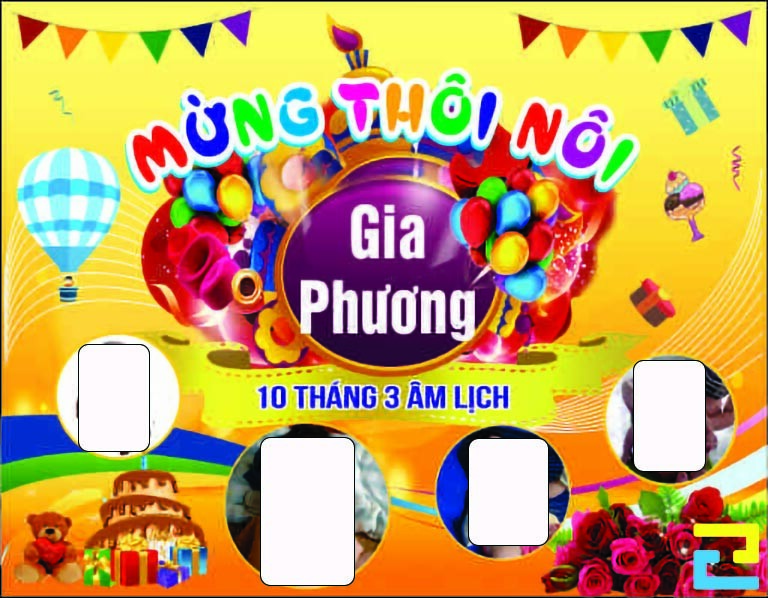 Background thôi nôi cho bé trai, bé gái là phương tiện hữu hiệu giúp cung cấp đến người xem những thông tin như: Tên của bé trai, bé gái, ngày sinh của bé,…