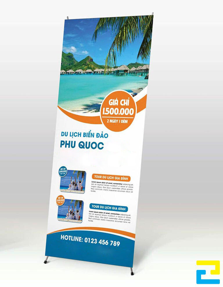 In standee quảng cáo du lịch biển Đảo Phú Quốc