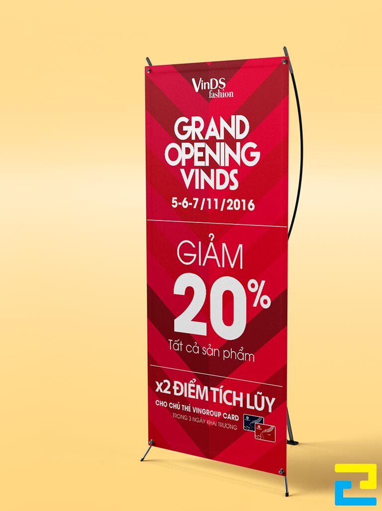 Quý khách nhận sản phẩm in standee khai trương cửa hàng