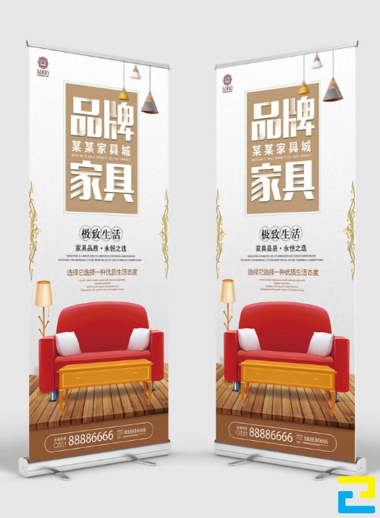 Standee có hình ảnh đồ vật nội thất