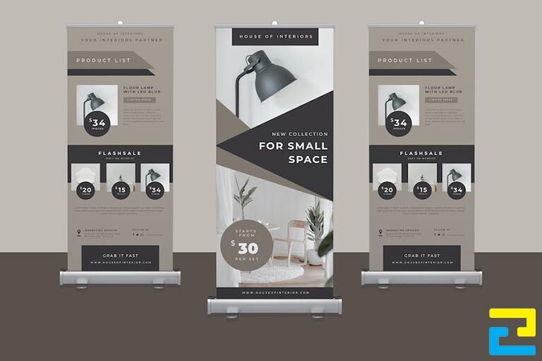 Standee có tông màu trầm