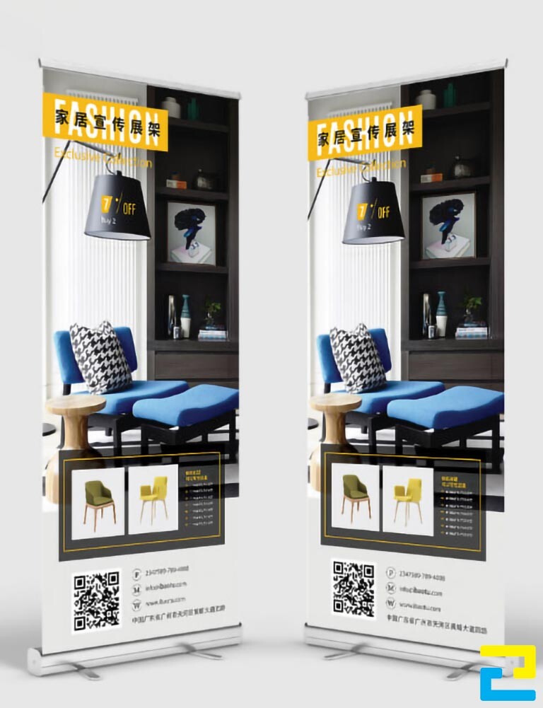 Standee có kiểu chữ đơn giản