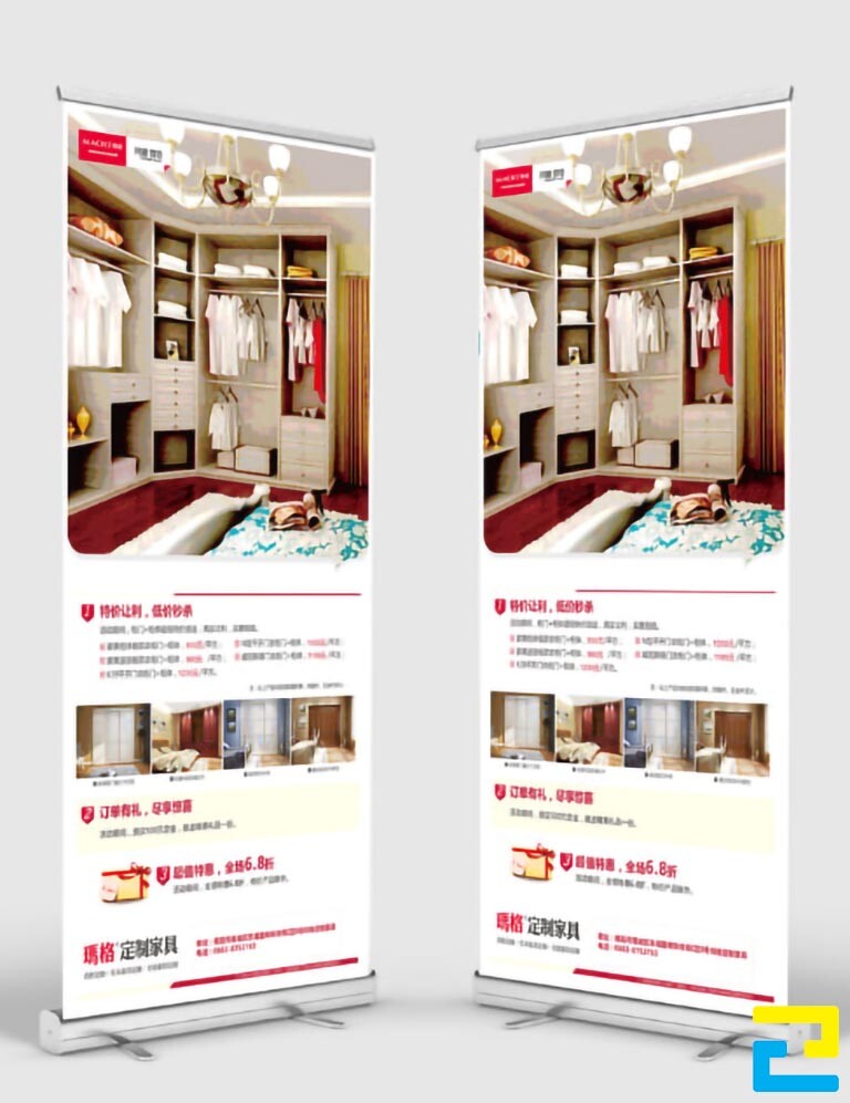 Standee có hình ảnh đồ vật