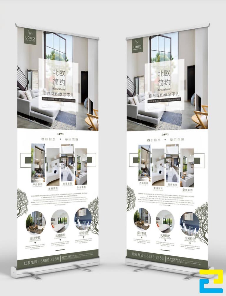 Standee có hình ảnh đồ vật