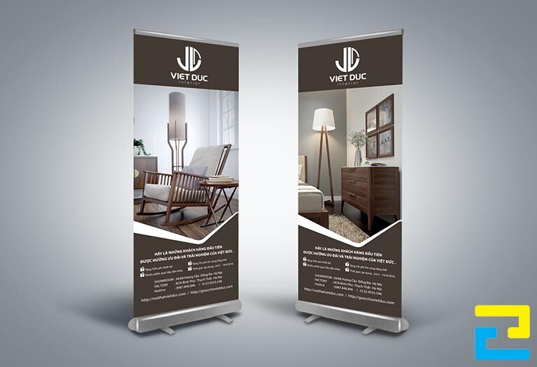 sản xuất standee nội thất