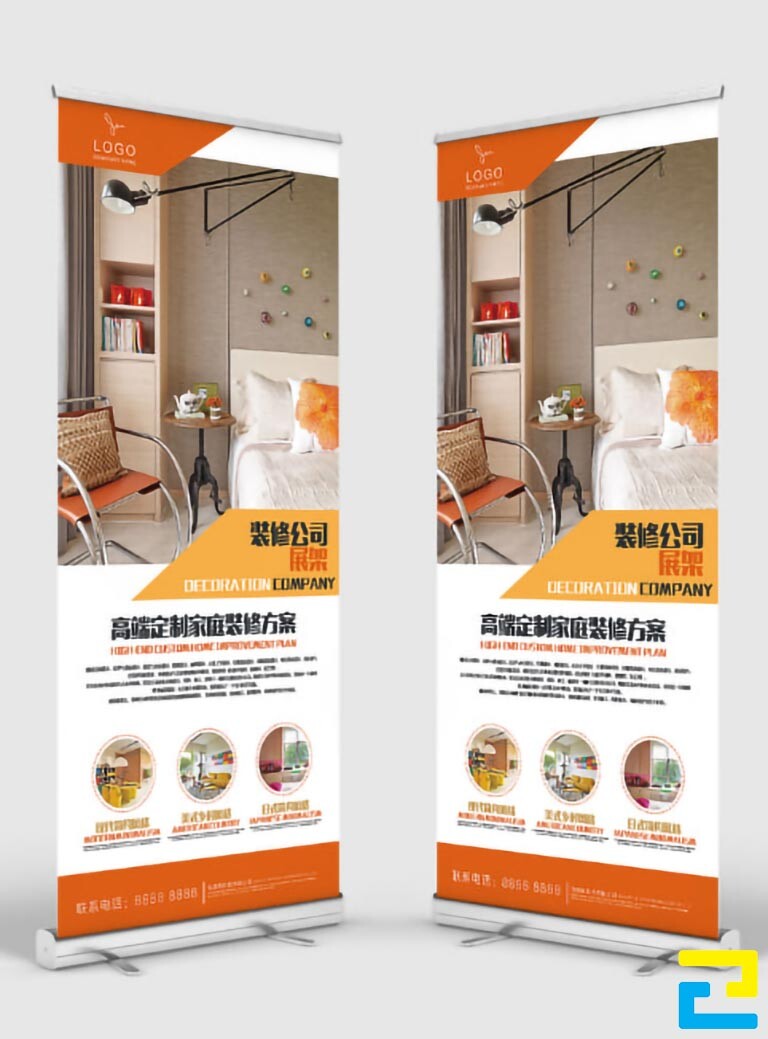 Standee có tông màu trắng – cam