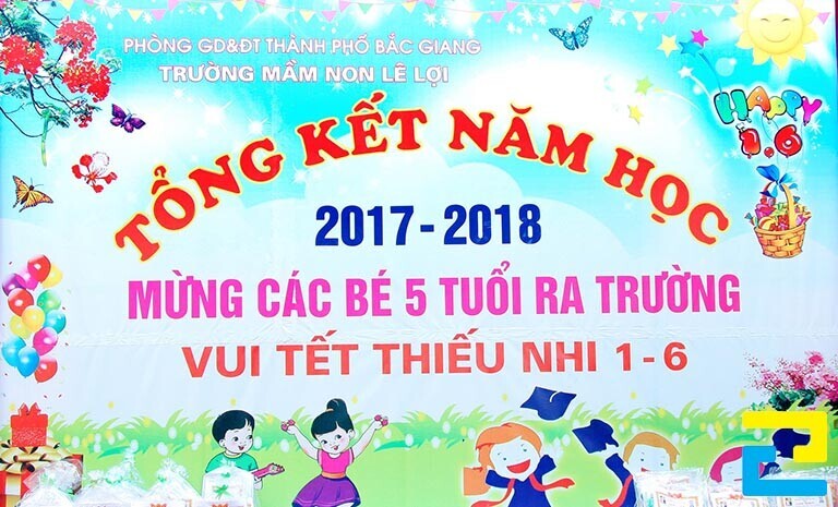 Mẫu 9: Phông nền lễ tổng kết năm học được thiết kế đáng yêu cho các bé thiếu nhi