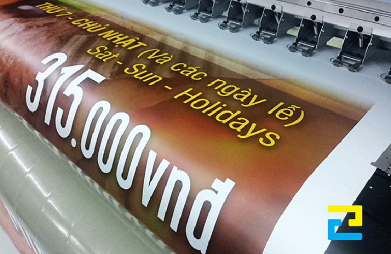 In UV trên backlit film