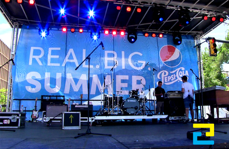 In uv background cho sự kiện âm nhạc