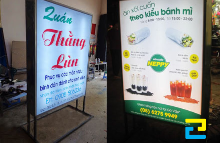 In uv hộp đèn quảng cáo