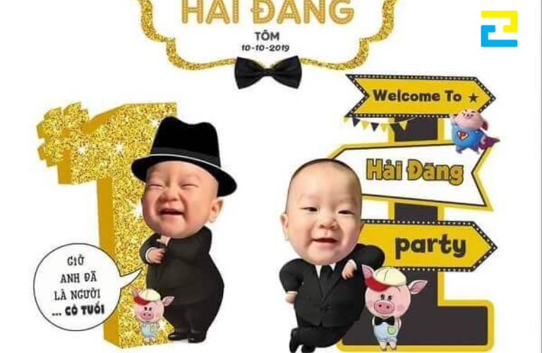 Mẫu 15: Hashtag in hình bé