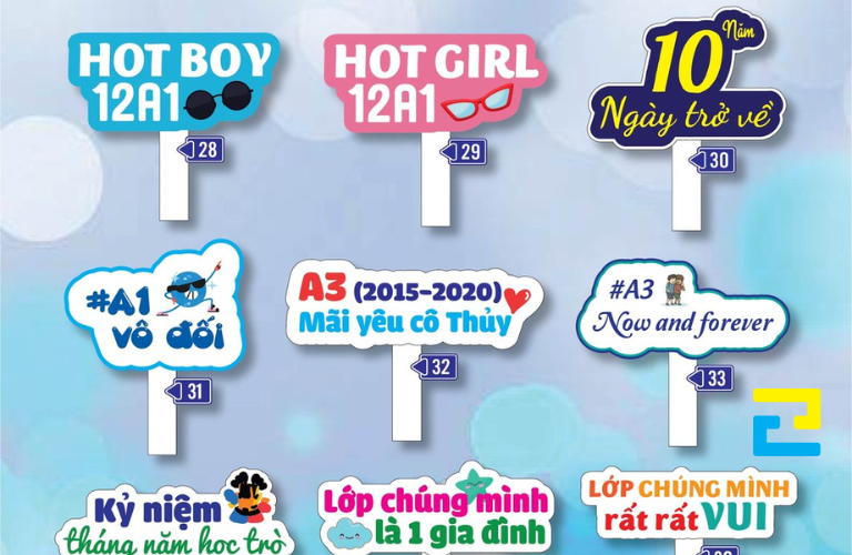 Hinh 3: Các mẫu in hashtag chụp ảnh kỷ yếu