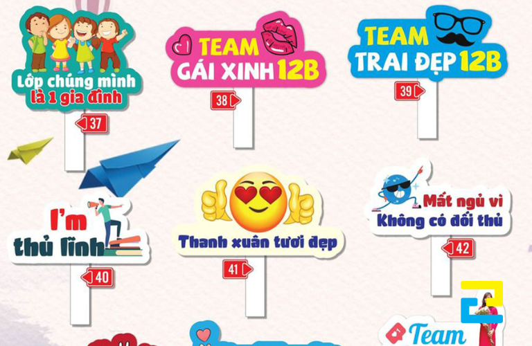 Hình 6: Các mẫu hashtag chụp ảnh kỷ yếu