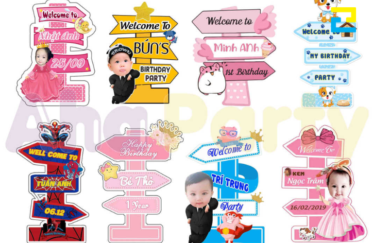 Mẫu 7: Hashtag cầm tay hình chibi