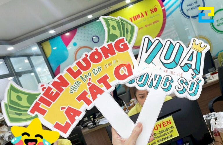 Hình 6: Hashtag cầm tay chụp ảnh sinh nhật sếp chibi