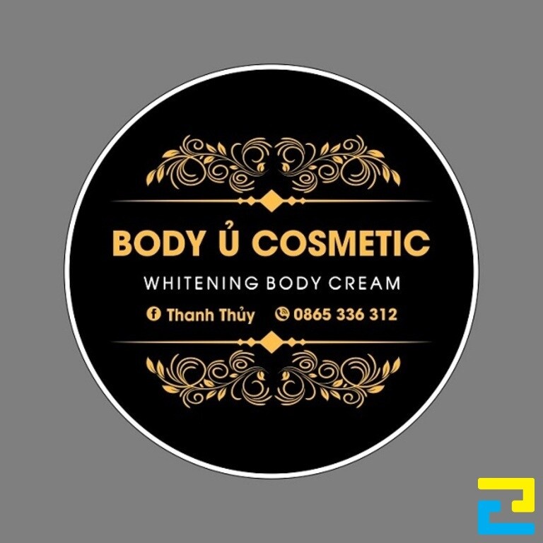 Mẫu tem dán kem body màu đen sang trọng và tinh tế