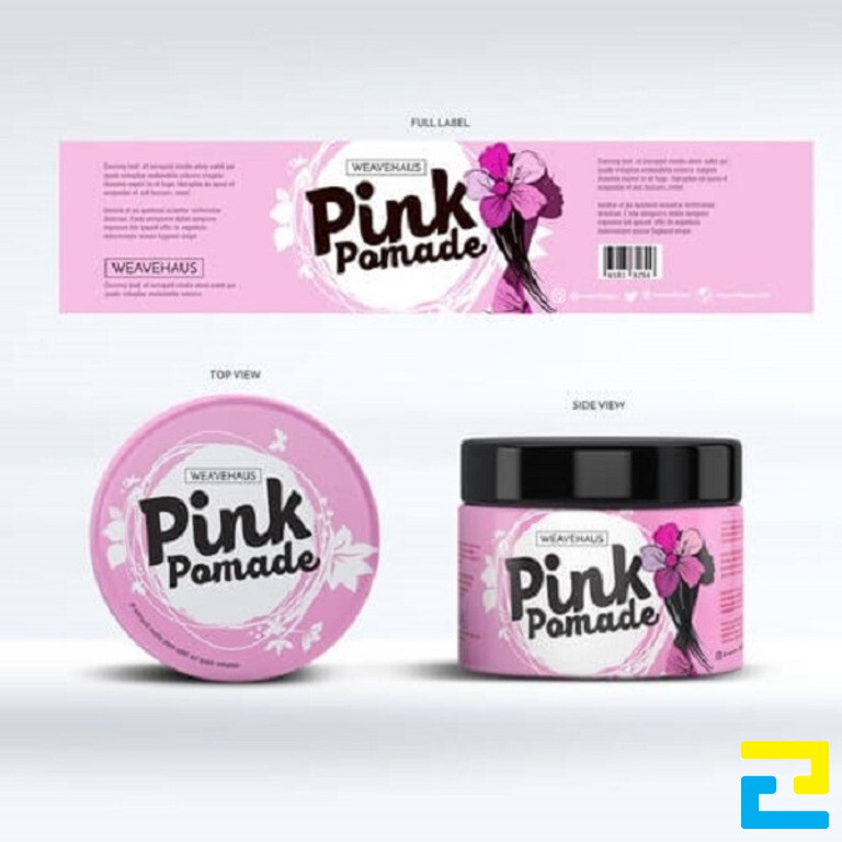 Mẫu tem dán kem body màu hồng