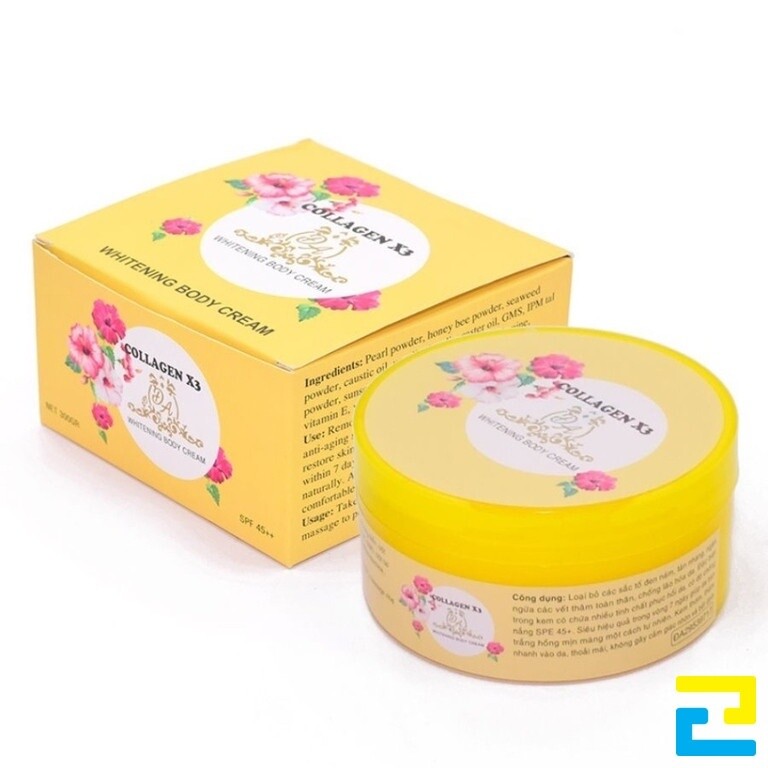 Mẫu nhãn hộp kem body màu vàng sang trọng