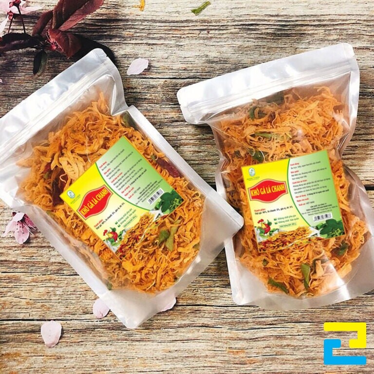 Thông tin in trên tem khô gà lá chanh