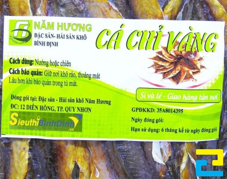 Tem cá khô được làm từ chất liệu decal nhựa