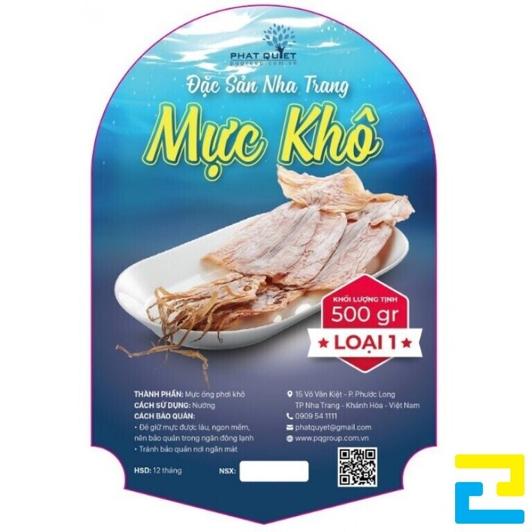 Thông in trên tem nhãn mực khô