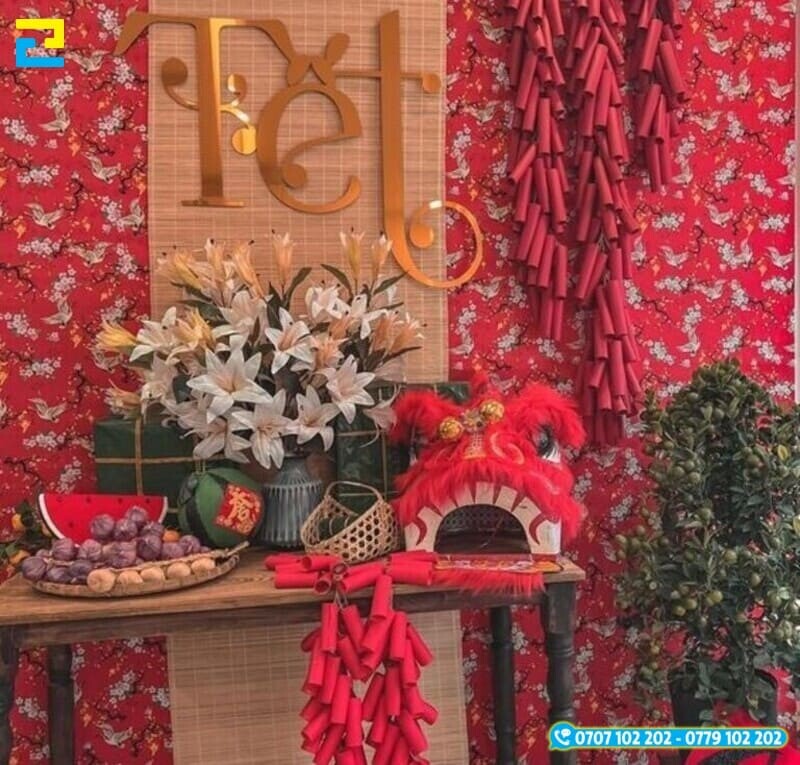 Trang Tri Quan Cafe Ngay Tet 1