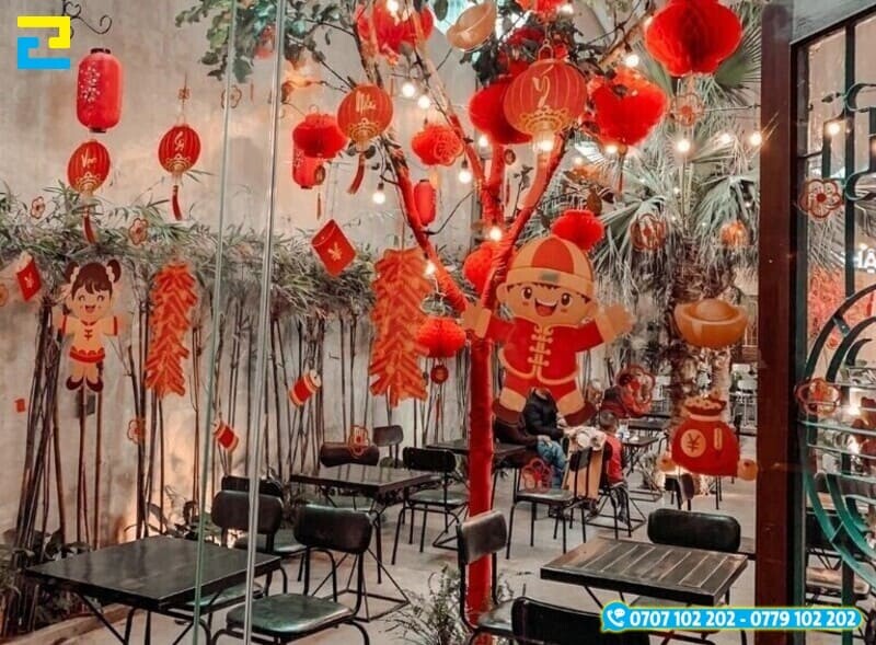 Trang Tri Quan Cafe Ngay Tet 4